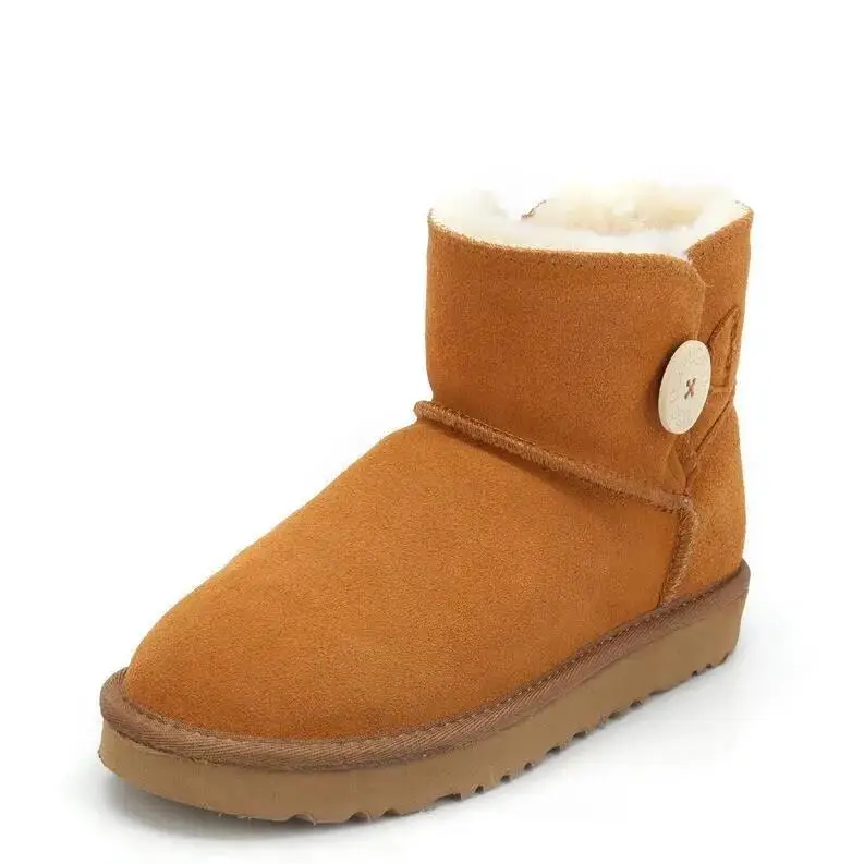 

Женские ботинки 2023, зимние плюшевые теплые сапоги для снега, ботинки на платформе из хлопка, женские ботинки с коротким плюшем