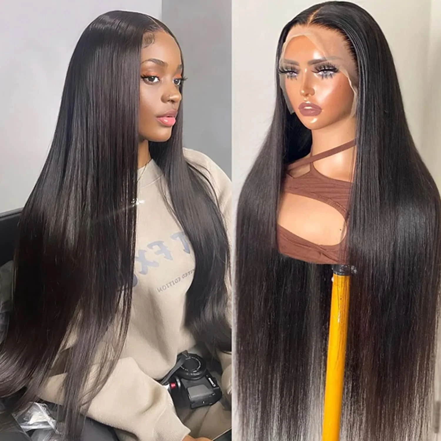 

30 34 Inch Bone Straight Human Hair Lace Frontal Wigs Brazilian 13x4 13x6 Hd Lace Front Human Hair Wig For Women Pre Plucked