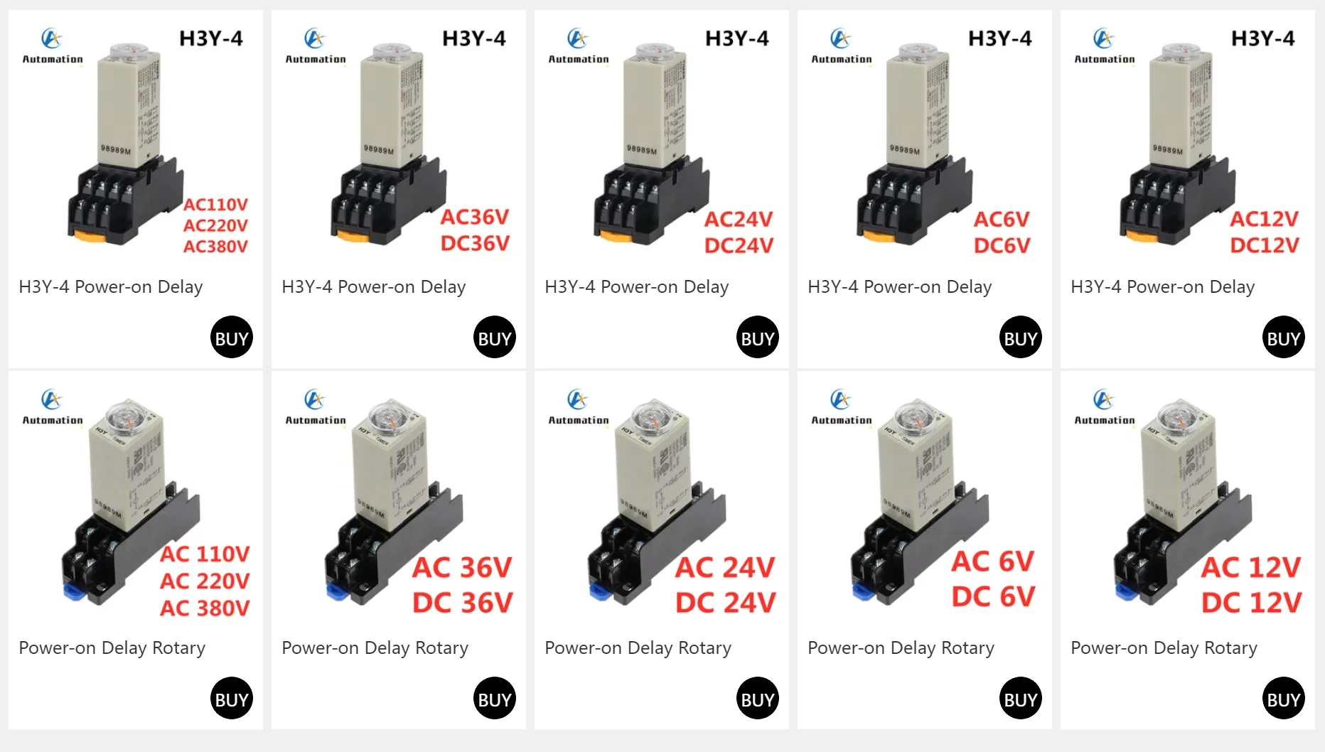 Description Picture 2 of itemPower-on Delay Rotary Knob DPDT 1S/5S/10S/30S/60S/3M/5M/10M/30M Timer Timing Time Relay DC 12V H3Y-2 With Base Socket PYF08A