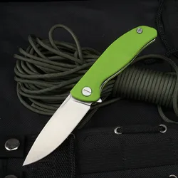 Couteau pliant à haute dureté D2 de survie en plein air, couteau de poche en acier inoxydable, outil EDC, pour la chasse et la survie 