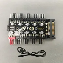 

Intelligent Temperature Control Pwm 4pin Fan Hub 10 Way Controller Big 4p Port Sata Port Power Supply Big 4p Power Supply
