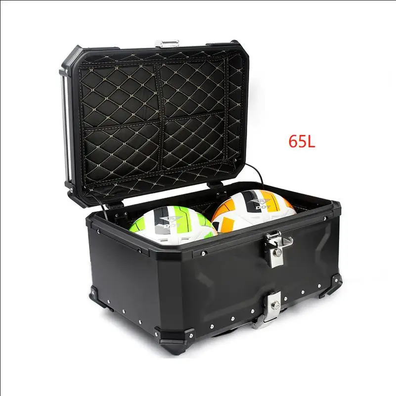 Coffre de Rangement Universel Étanche en Aluminium pour Moto, Boîte à  Bagages Arrière, Étui pour Casque, Serrure à Clé, Boîte à Outils, 100L,  80L, 65L, 55L - AliExpress