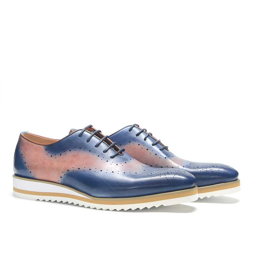 Wingtip Mens Blue And White Spectator Shoes Lawrence Men's Vintage