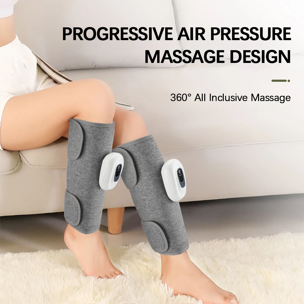 

Electric Calf Massager with Heating Kneading Air Pressure Leg Massager Blood Circulation Leg Air Compression Massager Wireless