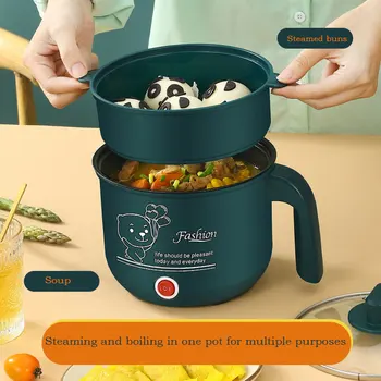 Electric Cooking Machine Household 1-2 People Hot Pot Single/Double Layer Multi Electric Rice Cooker Non-stick Pan Multifunction 2