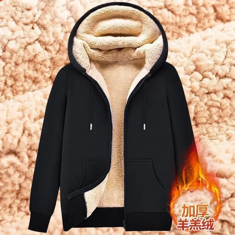 Men Coats Fleece WarmFull Zip Tops Jacket Long Sleeve Hoodies Hooded Sweatshirt Coat Casual Comfortable Breathable Outwear 2023