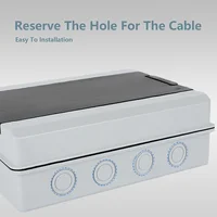 กล่องรวมสายไฟฟ้ารุ่น HT ซีรีส์ใหม่ แบบ 2/3/5/8/12/15/18/24 ทาง ผลิตจากพลาสติก PC สำหรับใช้งานภายนอกอาคาร ป้องกันน้ำระดับ IP65 กล่องสวิตช์ 5