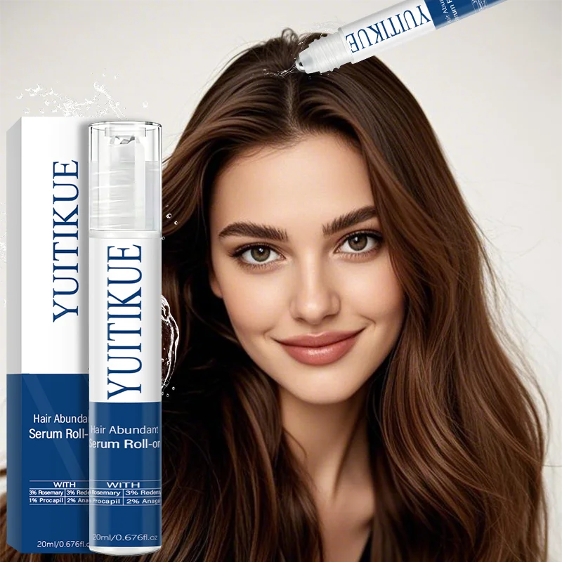 YUITIKUE Hair Abundant Serum Roll-on with Rosemary Redensyl Procapil Anagain Hair Care Scalp Treatment Serum 20ml
