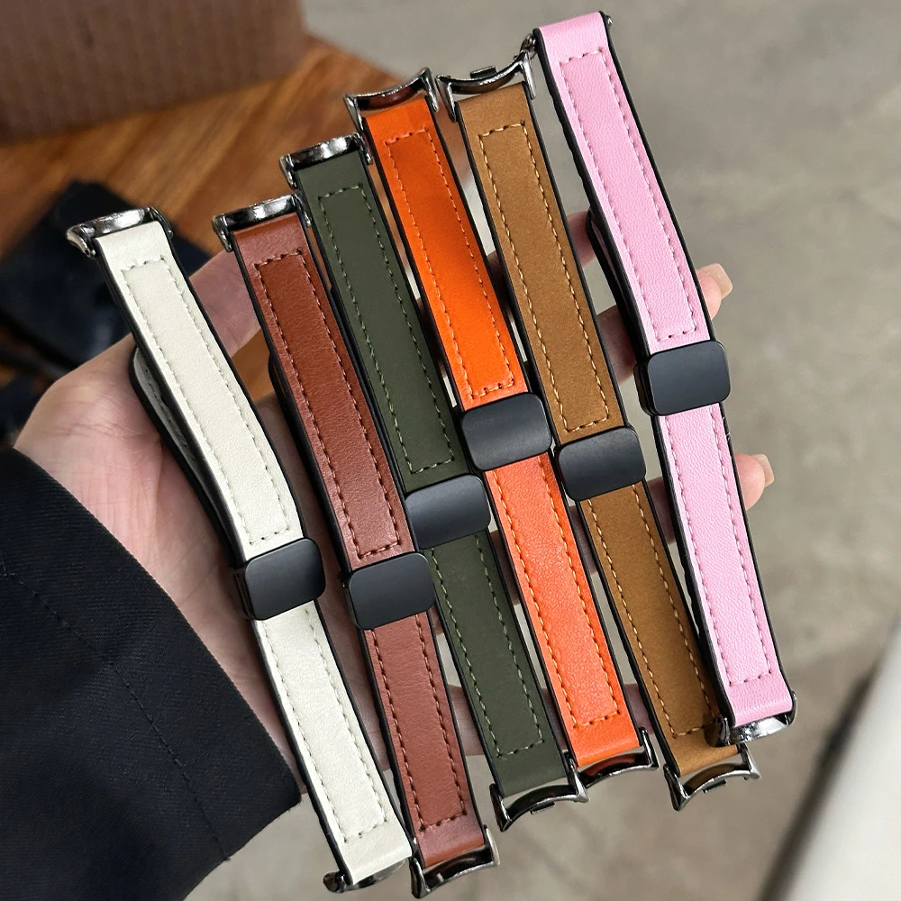 Magnetic Leather Strap for Smartwatch Replacement Bracelet