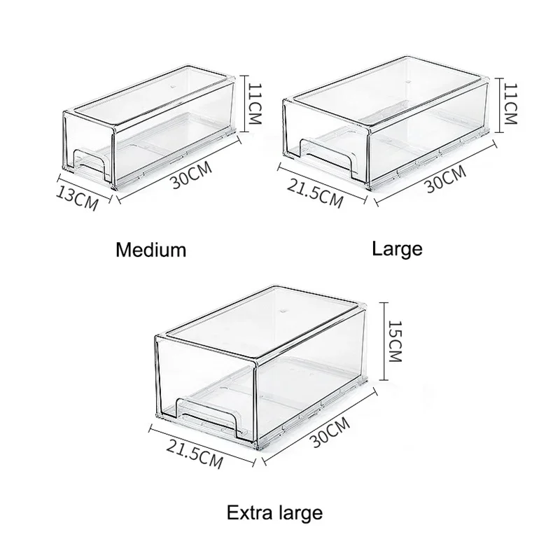 Kitchen Refrigerator Storage Box Drawer-type Fresh-keeping Box Food-grade Eggs and Meat Food Frozen Finishing Storage Box 6