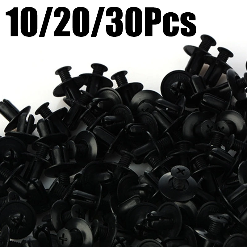 

10/20/30Pcs 8mm Hole Car Fastener Clips Car Bumper Fender Plastic Rivets Fasteners Screw Auto Interior Decoration Accessories