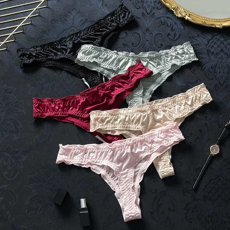 Women Panties Seamless Perspective Thong Underpants Intimates Lingerie
