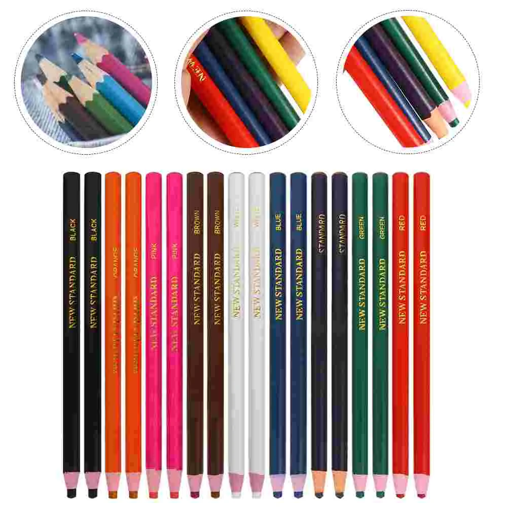 20 Pcs Wax Pencil Wax Pencil Wood Marker Crayon Supplies Drawing Accessory Portable Grease Coloring Tool