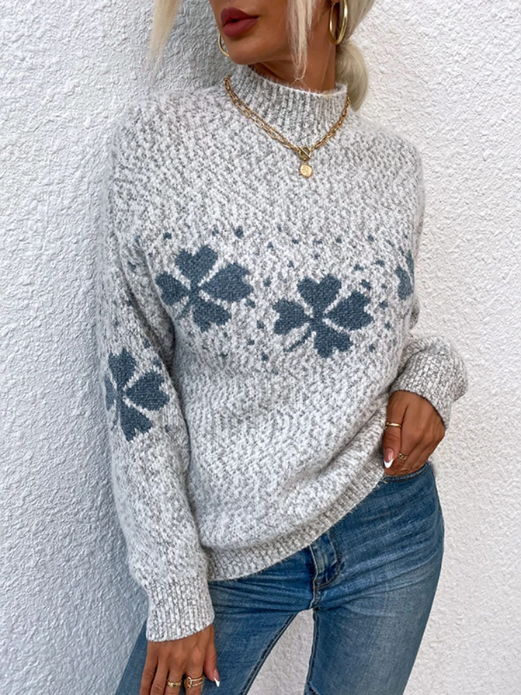 

New Sweater for Woman 2023 Jumper Oversize Thick Warm Long Sleeve Top Pullover Women's Sweaters Trend Ladies Knitted Sweater