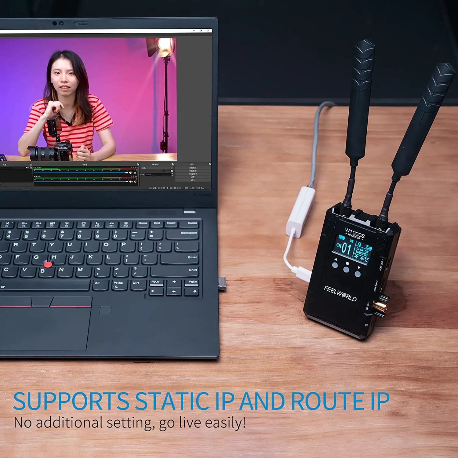 Description Picture 6 of itemFEELWORLD W1000S  1082P HD 1000FT Dual HDMI + SDI Input And Output Wireless Video Transmission System WIth Full Duplex