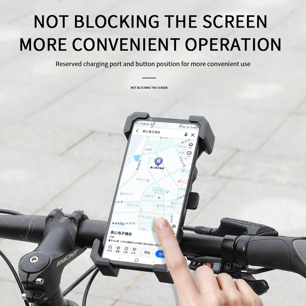 Universal Handlebar Phone Holder for Motorcycles and Bicycles (4.5-7 Inch)