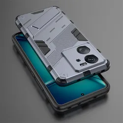 Shockproof Armor PC Silicone Protective Back Cover Case for Xiaomi 11T (Gray)