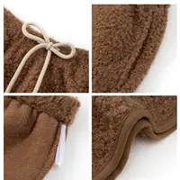 Lamb fleece shorts, women's hot pants, worn over the new autumn and winter high-waisted A-line casual boots and pants that make - Image 5