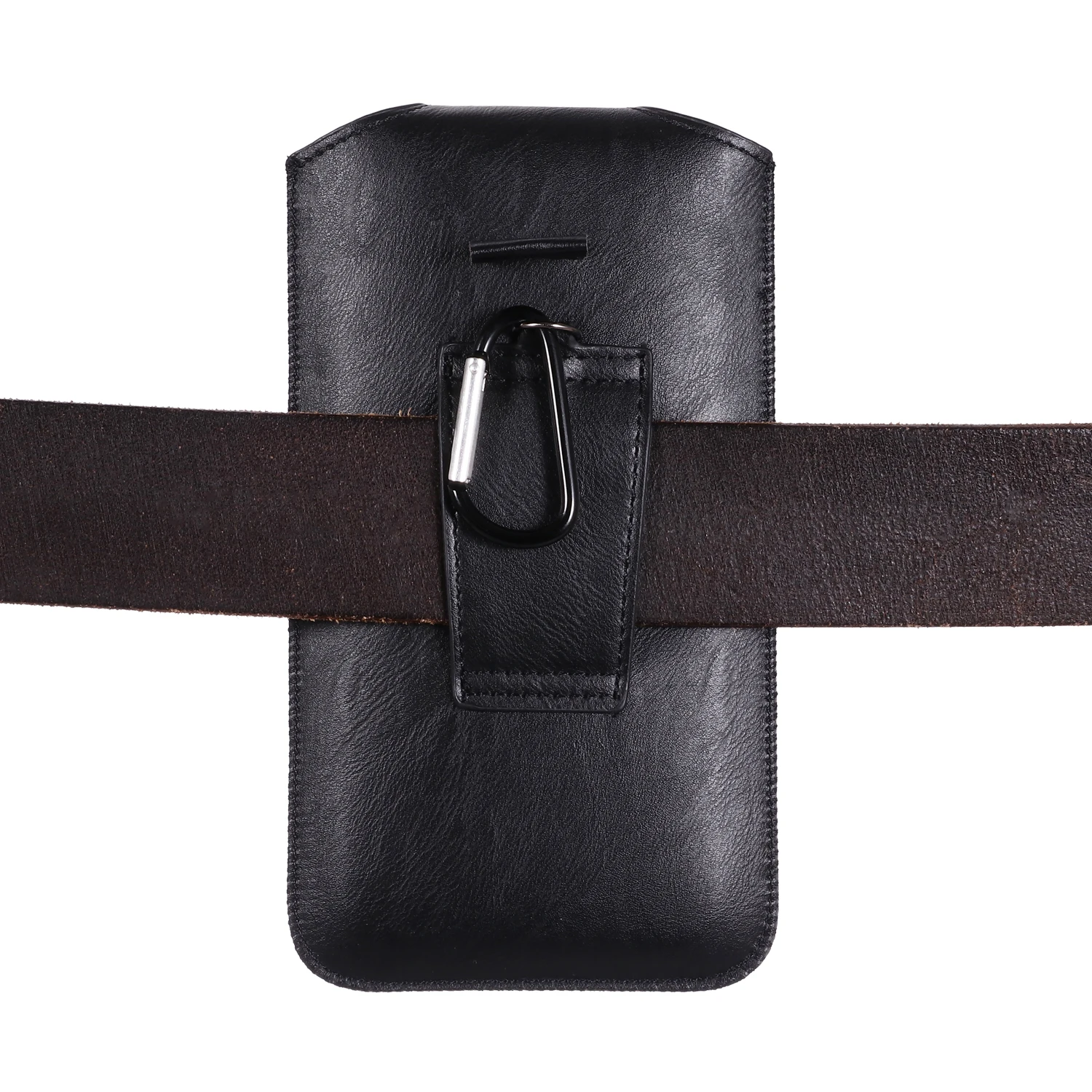 Elegant Pull Tab Leather Belt Case Pouch