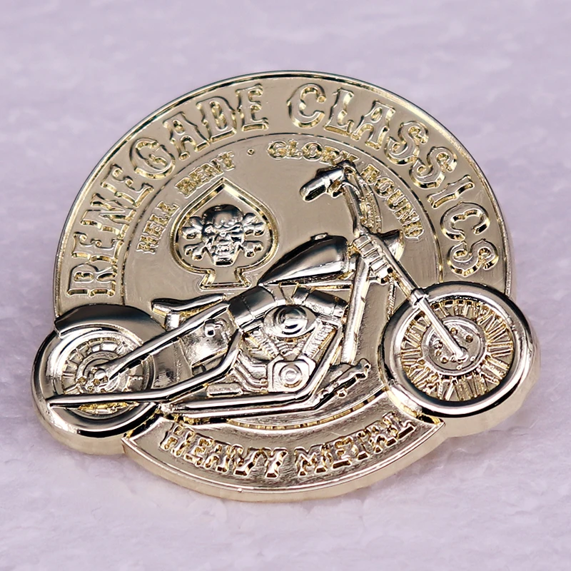 Chopper brooch back view