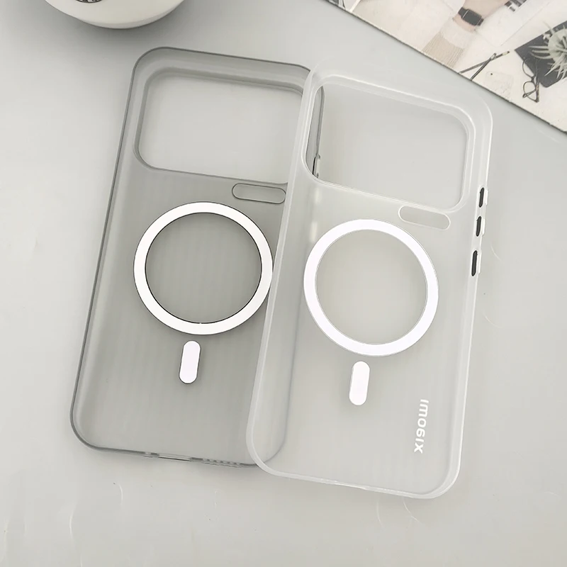 Matte Stripe Translucent Case with Magsafe Wireless Charging Compatibility