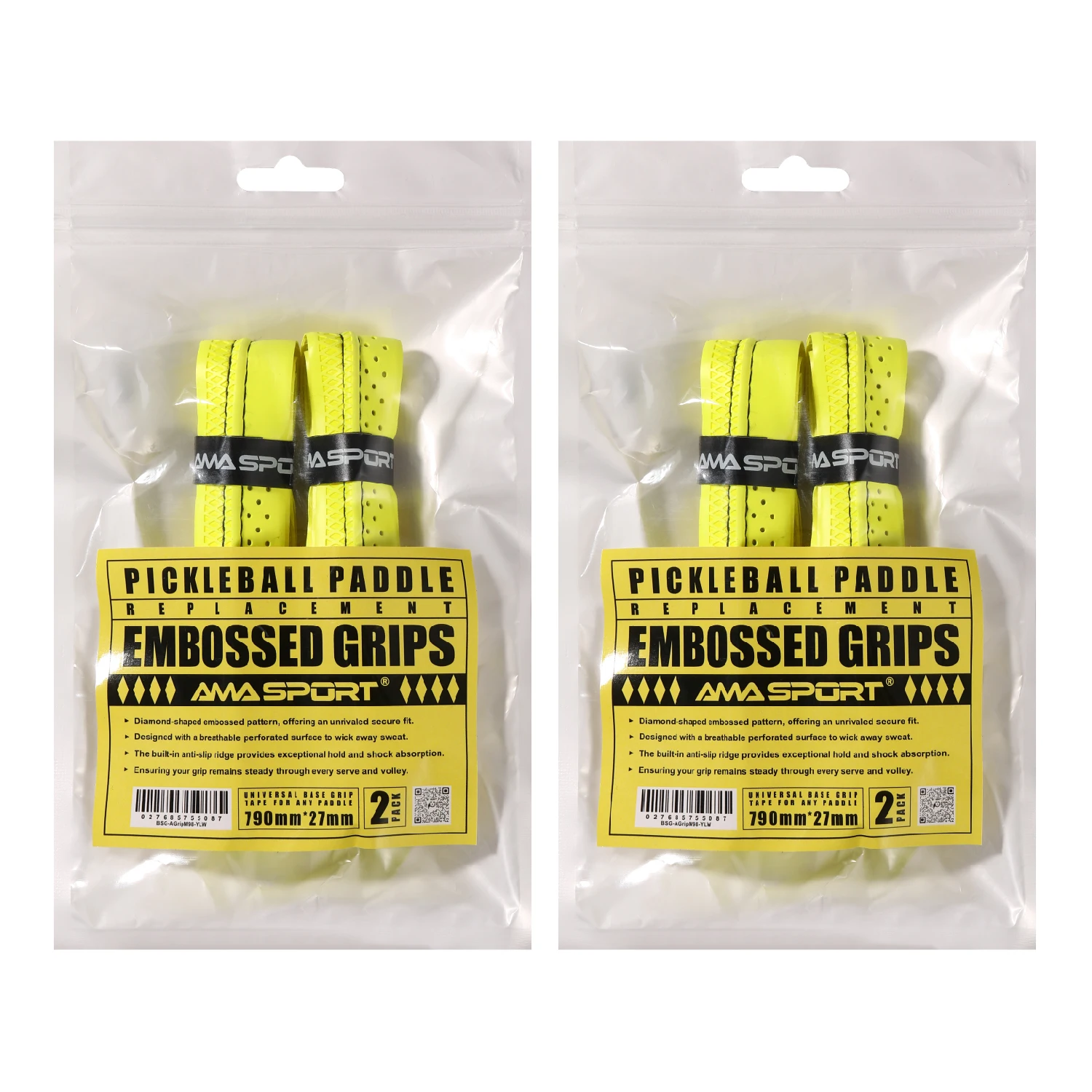 AMA SPORT Professional Pickleball Paddle Grip - Anti-Slip Overgrip, Pack of 2