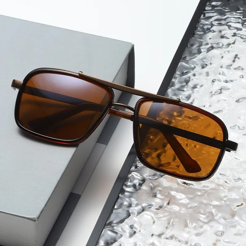 Car Sunglasses 1/2/3PCS Stylish Retro Thickened Double Beam Punk Men's Metal