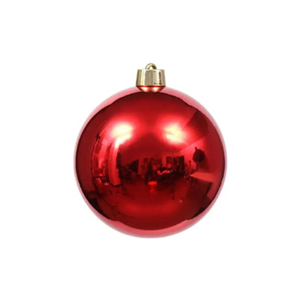 thumbnail image 1 of Bolas navideñas grandes de color rojo claro de 20/25/30 cm para decorar el árbol de Navidad, esferas gigantes plateadas y doradas para decoración del techo de bodas, 1 of 5