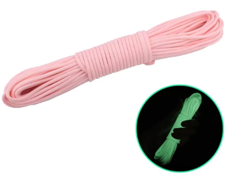 Luminous Glow in the Dark Paracord - 9 Strand, 550 Type, 100FT, Multi-Color