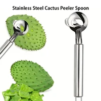 1/2/3 PCS Cactus Peeler Spoon Stainless Steel Multi-Functional Noodle Cutter for Household Kitchen Manual Cooking Tool Accessory