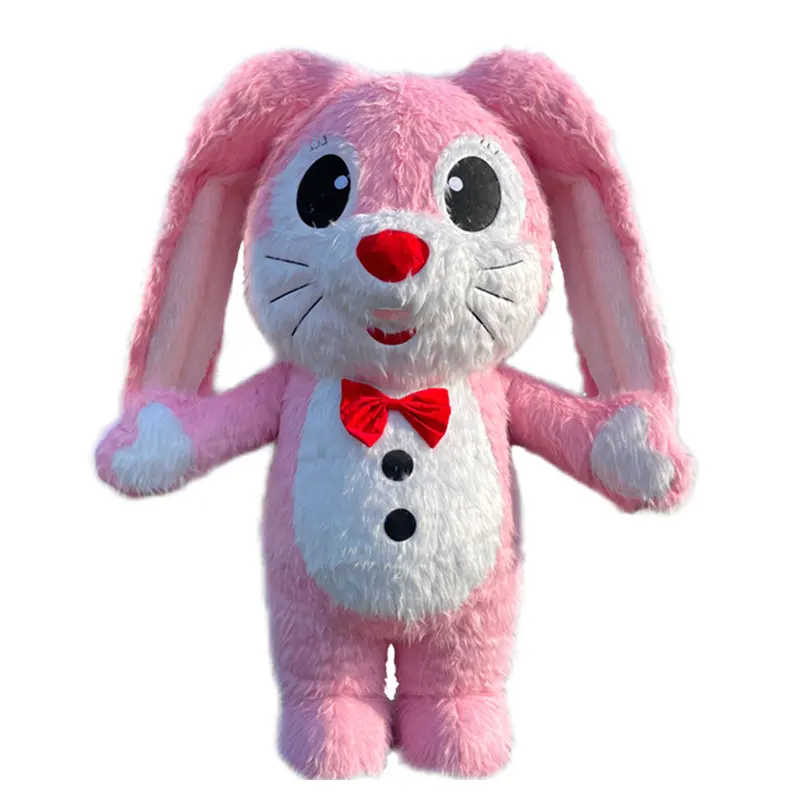 

Giant Long Eared Rabbit Inflatable Cartoon Walking Costume Street Funny Giant Panda Mascot Costume Party Role Play Plush Doll