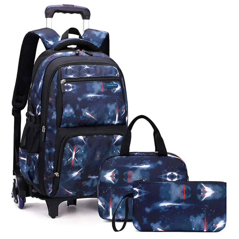 New Kids Bagpack Trolley Schoolbag Luggage Book Bags Boys Student Backpack Children School Bags Wheel Stairs Mochilas Escolares