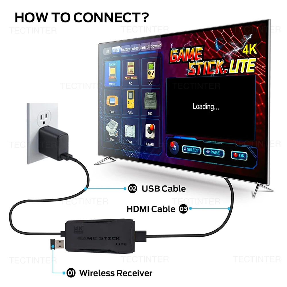 M8 Lista Consola Retro 4K HDMI Portu00e1til Conectable A TV |+ De 20040  Juegos Preinstalados|Stick De Juegos USB HD 64GB|Mini GameStick|Arcade|2  Mandos Inalu00e1mbricos 2.4 GHz|Consola Configurada Y Fu00e1cil De Usar  Emulador Ps2