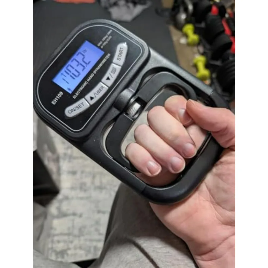 Grip Strength Tester Trainer Set-Electronic Hand Dynamometer of 396lbs ＆ Solid Metal Grip Strengthener -Adjustable Resistance of