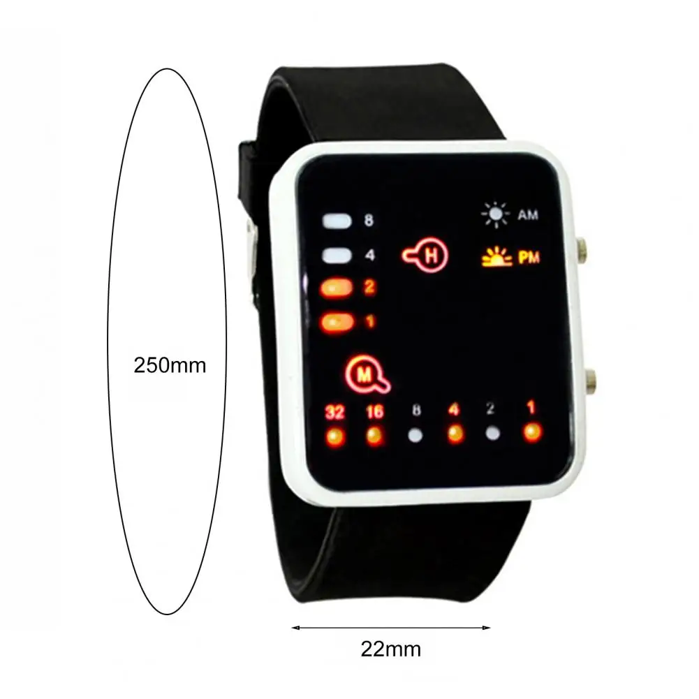 Keys Function Attractive Scratch-resistant Binary Watch Buttons Battery Supply for Work