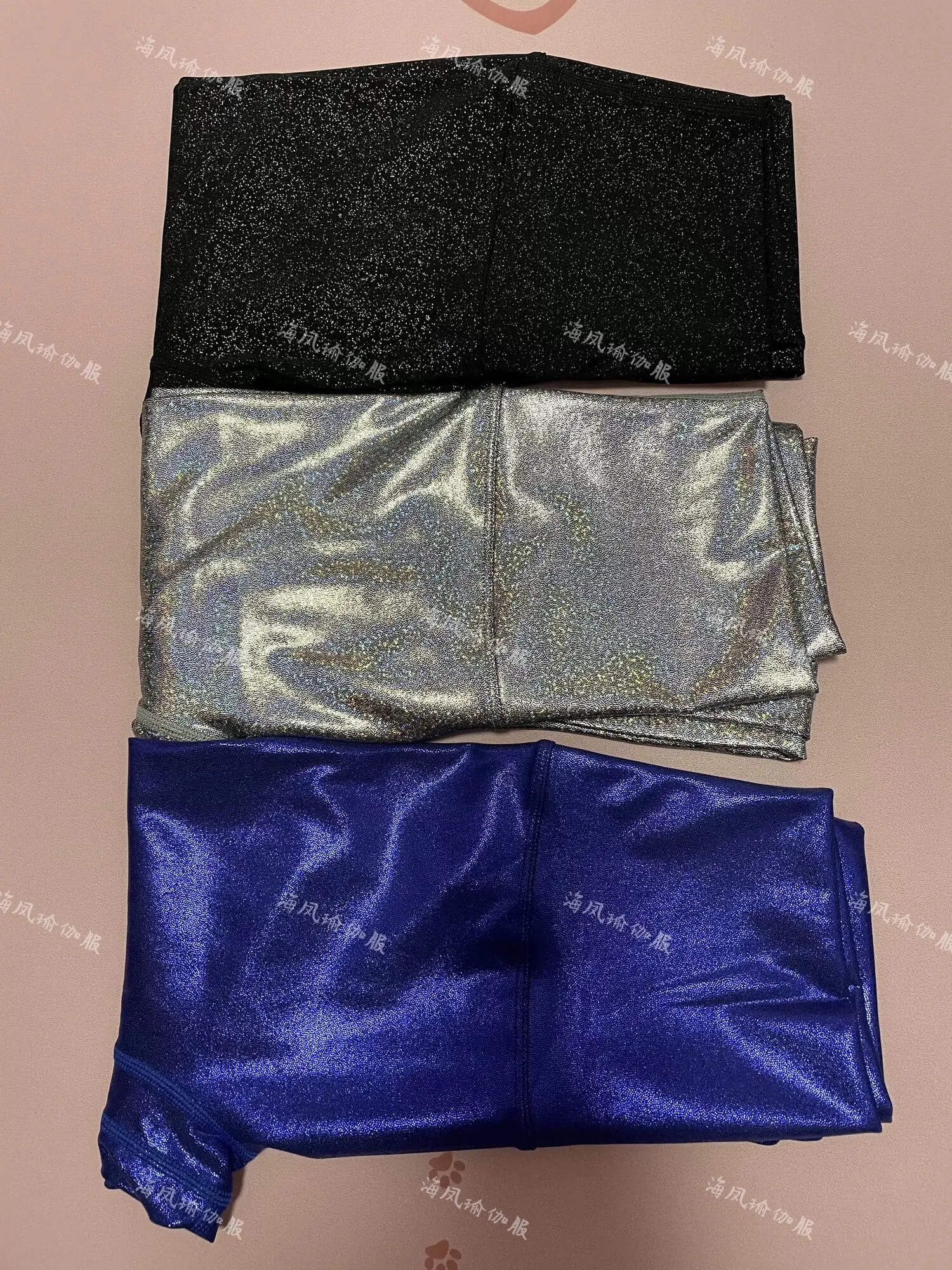 Glossy grey women high waist tight leggings Fitness sports yoga pants sweat trousers joggers