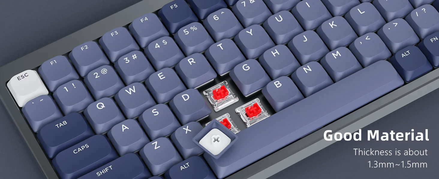 144 teclas, 60%, 75%, 100% Gateron, Switches