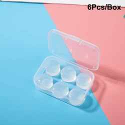 Premium Silicone Noise - Reducing Waterproof Earplugs for Sleeping and Swimming (White 6 White)