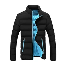 

Men Jacket Winter Warm Slim Fit Thick Bubble Coat 2021 New Fashion Solid Color Stand-collar Padded Jackets Plus Size M-6XL