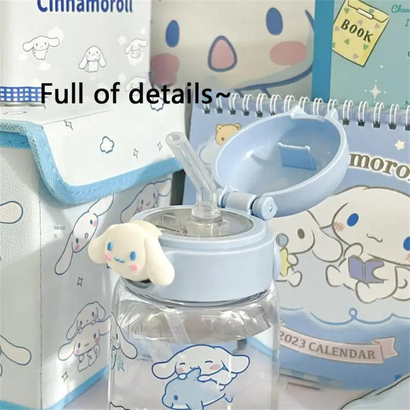 400ml High-Temperature Resistant Cup High Appearance Cartoon Cup With Straw Portable For Household School Travel Bottles