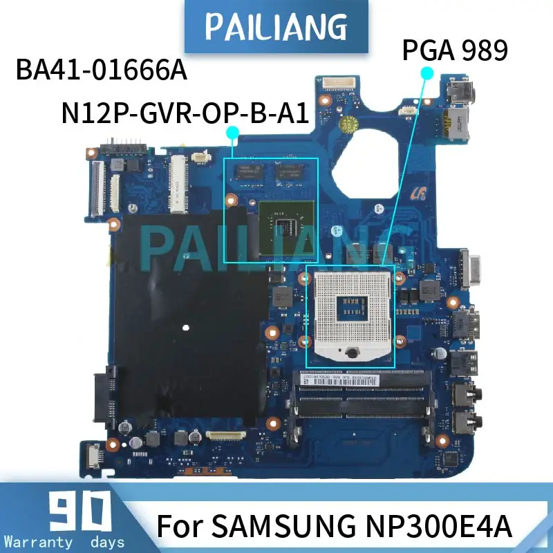 

BA41-01666A For SAMSUNG NP300E4A PGA 989 Laptop Motherboard BA92-09250A HM65 N12P-GVR-OP-B-A1 DDR3 Notebook Mainboard Tested