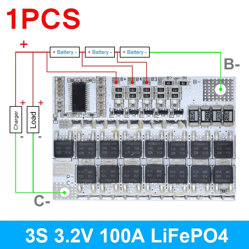 High-Capacity Lithium Battery Protection Circuit Board with Balancing Feature