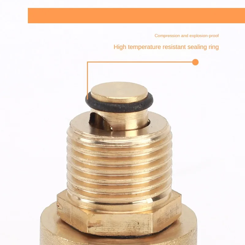 Brass Automatic Exhaust Valve DN15 -20- 25 Tap Water Heating Valve Vertical Floor Heating Vent