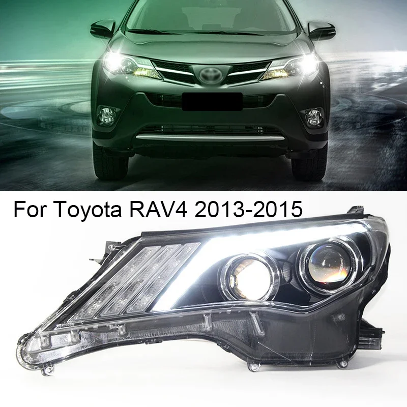 Toyota RAV4 Farlar 2013 2014 2015 LED Far DRL Bi Xenon Lens Yüksek Düşük Işın Park Sis Lambası