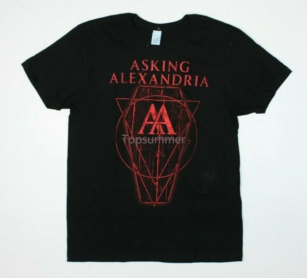 

Asking Alexandria Coffin Black T-Shirt New! Heavy Metal (3F5