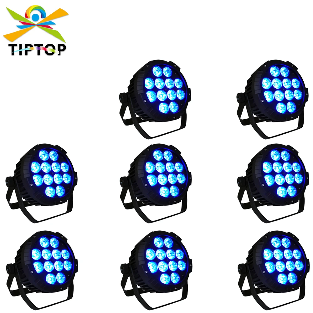 

IP65 Waterproof LED Par Light 12X18W RGBWA+UV 6In1 DMX512 Control Lyre Wash Sound Activated Professional Dj Outdoor x 8 Unit