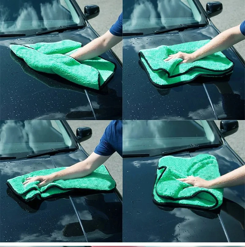 1200GMS Superweiches Premium-Mikrofaser-Trockentuch Deluxe-Handtuch Haushaltsreinigungstücher Ultra-Absorbancy-Autowaschtuch 1 Stück – Detail 8