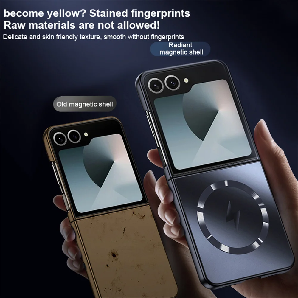 Luxury Matte Frosted Magnetic Phone Case with Wireless Charging Capability