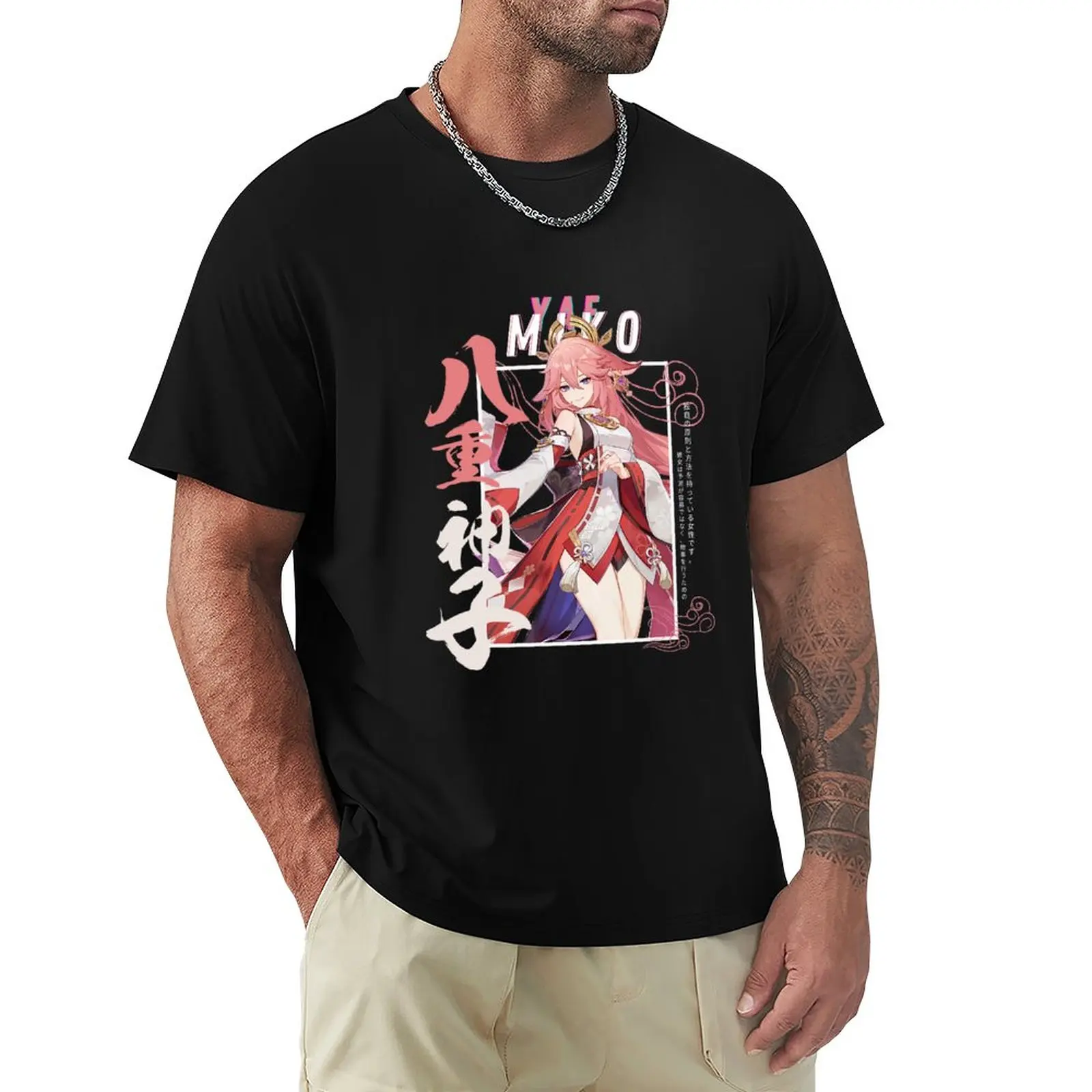 

Genshin Impact yae miko T-Shirt heavyweights animal prinfor boys Men's t shirts