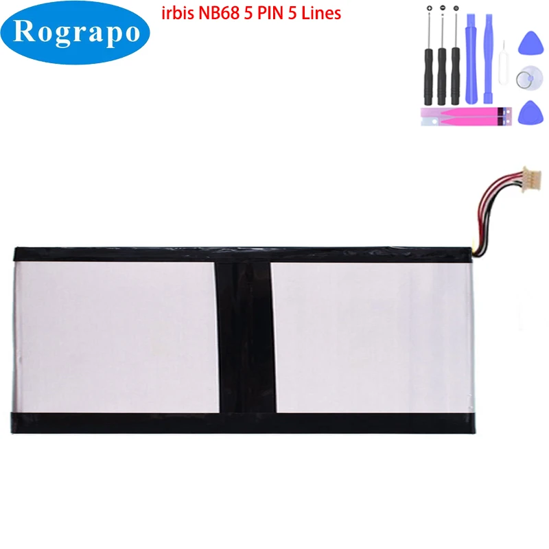 para Irbis Nb68 Notebook Bateria do Portátil Pin Wire Plug Novo 3.8v 8000mah